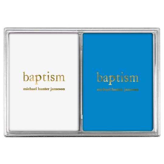 Big Word Baptism Double Deck Playing Cards